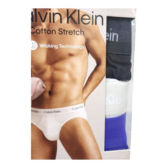Calvin Klein Cotton Stretch Classic Fit Hip Briefs 3pk 2XL Wicking Technology - Picture 2 of 10